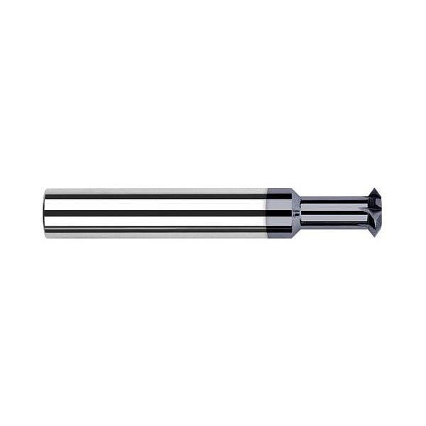 1/16 Cutter dia. x 1/32 Width x 1/4 in. Neck Carbide Double Angle Shank Cutter, 4 Flutes